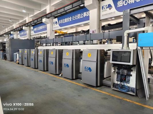 240m/Min সার্ভো কন্ট্রোল FM-CS ফ্লেক্সোগ্রাফিক প্রিন্টিং মেশিন 100mm ওয়েব রোলার ব্যাসার্ধ সহ